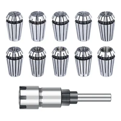 11Pcs ER16 Spring Collet Chuck with 8mm Shank 1/8 1/4 Gripping Range for CNC Milling Lathe Tools