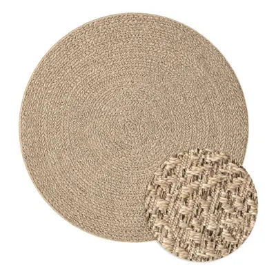 (120 cm, round) vidaXL Rug Floor Carpet for Indoor and Outdoor Door Mat Kitchen Rug Jute Look