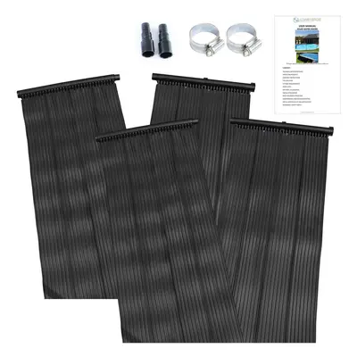 (2 Mats) Kids Paddling Swimming Pool Solar Mat Free Hot Water Heater Total Kit Sun Energy 0.66m 