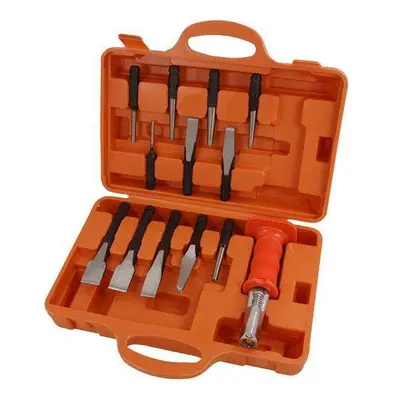 13Pc Punch & Chisel Set Flat Cape Chisels Pin Centre Punches (Neilsen CT1251)