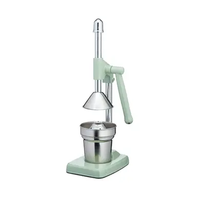 Living Nostalgia Heavy Duty Lever-Arm Manual Orange Juicer - English Sage Green