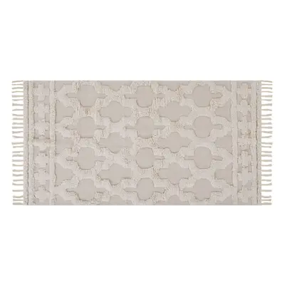 Cotton Area Rug x cm Beige SULUOVA