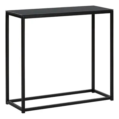 Console Table DELANO Tempered Glass Black