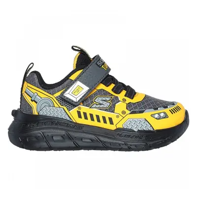 (8 (Children's)) Skech Tracks | Charcoal/Yellow | Childrens Themed Trainers