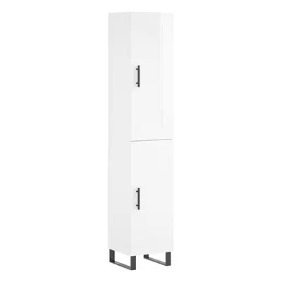 (high gloss white, door) vidaXL Highboard Sideboard Tall Storage Cabinet Side Cabinet Engineered