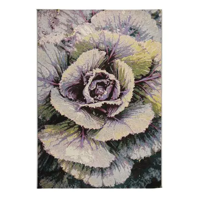 (Floral, 200x285 cm) 3D Tropical Floral Outdoor Indoor Flatweave rugs Multi Coloured Weatherproo