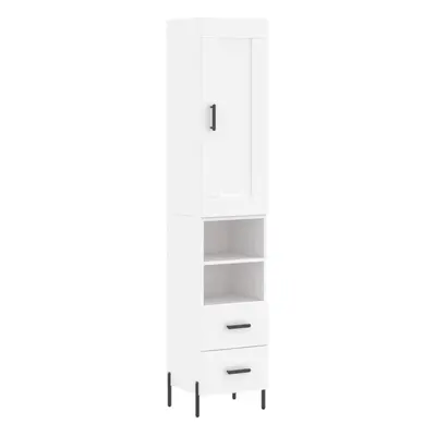 vidaXL Highboard Sideboard Storage Cabinet Side Cabinet White Engineered Wood