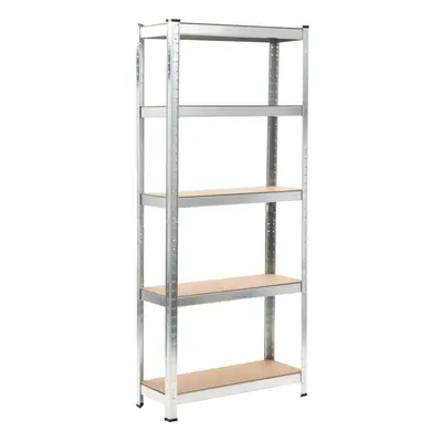 vidaXL Storage Shelf Silver 75x30x172cm Steel and MDF Organiser Rack Unit