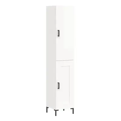 (high gloss white, wood door) vidaXL Highboard Sideboard Tall Storage Cabinet Side Cabinet Engin