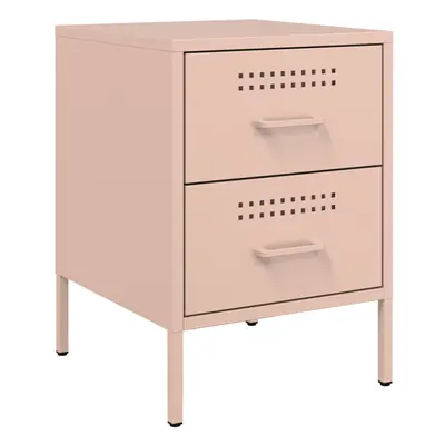 (pink, pcs) vidaXL Bedside Cabinet Nightstand Bed Table Bed Cabinet Mustard Yellow Steel