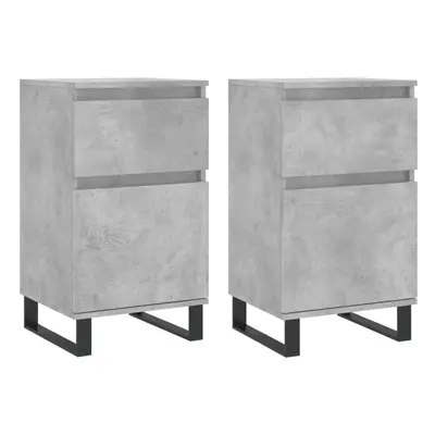 (concrete grey, pcs) vidaXL Sideboards Storage Cabinet Cupboard pcs Smoked Oak Engineered Wood