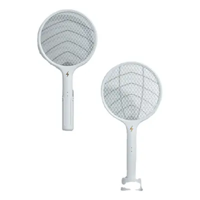 (White, Type A) in Mosquito Swatter Handheld Wall-mounted Dual Use USB Rechargeable Household Ki