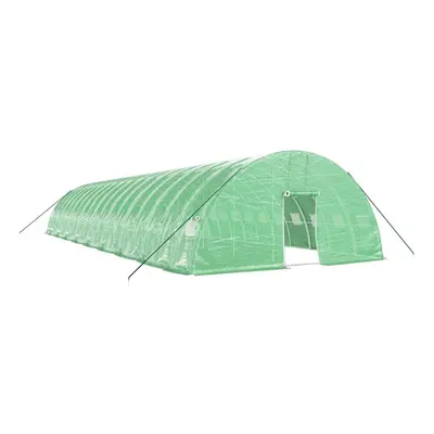 (green, x x 2.85 m) vidaXL Greenhouse Plant House with Steel Frame Polytunnel Greenhouse Green