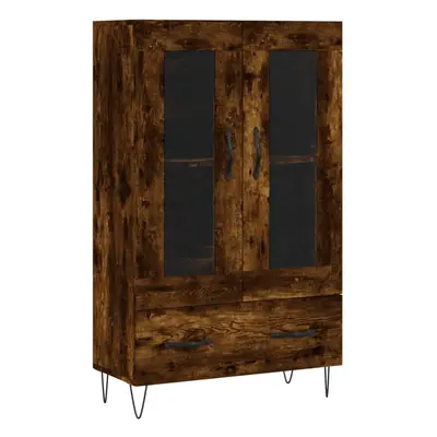 (smoked oak) vidaXL Highboard Sideboard Storage Cabinet Side Cabinet Black Engineered Wood