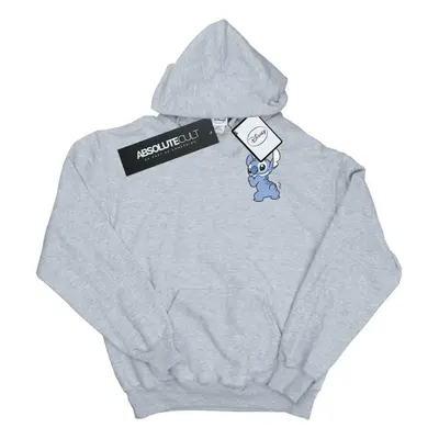 (7-8 Years, Sports Grey) Disney Girls Lilo And Stitch Stitch Backside Breast Print Hoodie