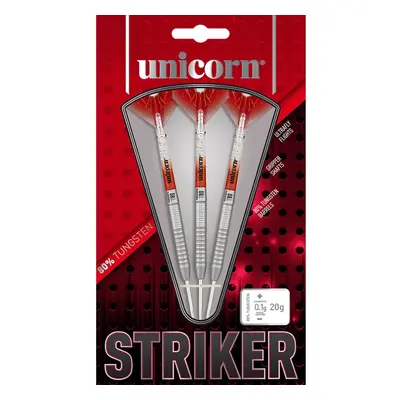 (22g, Silver/Red) Unicorn Striker Tungsten Darts (Pack of 3)