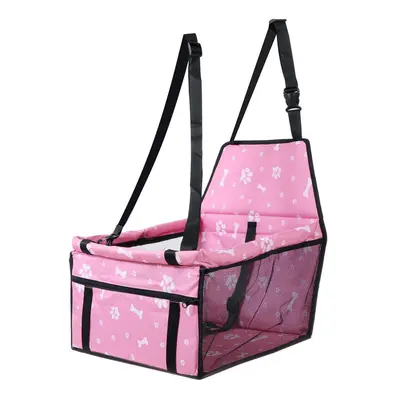 (Pink) Pet Dog Car Hanging Mesh Bag Waterproof Cat Puppy Seat Safe Holder Pad Mat Outdoor Safety