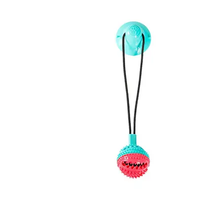 (Type-Blue) Dog Rope Ball Pull Toy with Double Suction Cup Multifunctional Interactive Dog Tug o