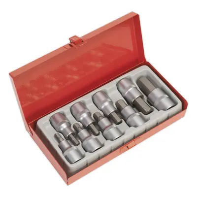 9 PACK Ball-End Hex Socket Bit Set - 1/2" Square Drive - 5mm to 17mm Long Allen