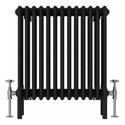 (600x605mm, Black) NRG Traditional Cast Iron Style Style Radiator Four Column Designer Bathroom 