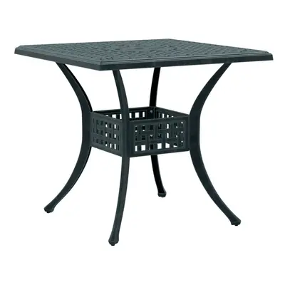 (green) vidaXL Garden Table Outdoor Dining Table Patio Side Table Black Cast Aluminium