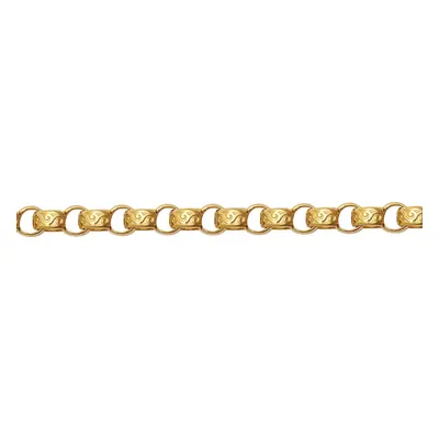 (26) Jewelco London Solid 9ct Yellow Gold Round D-Shape Micro Belcher 5mm Gauge Pendant Chain Ne