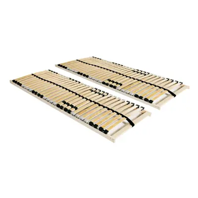 vidaXL 2x Slatted Bed Bases with Slats Zones 90x200cm Adjustable Bed Slat