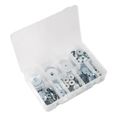 240 Piece Zinc Plated Repair Washer Assortment - M5 to M10 - Storage Box