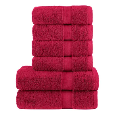 (red) vidaXL Premium Towel Set Piece Absorbent Shower Towel Bath Towels gsm