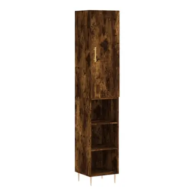 (smoked oak, shelves) vidaXL Highboard Sideboard Tall Storage Cabinet Side Cabinet Engineered Wo