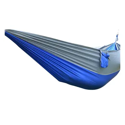 (Blue) Camping Hammock Hold Up to Lbs Portable Lightweight with Straps Carabiners Carrying Bag