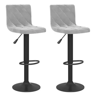 (light grey) vidaXL Bar Stools Kitchen Bar Chair Counter Stool Pub Bistrol Chair Velvet