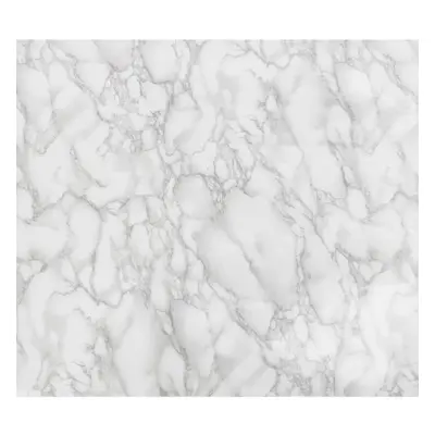 (White) 0.6x10M Self Adhesive Studio Marble Texture Wallpaper Roll Bedroom Wall Sticker Home Dec