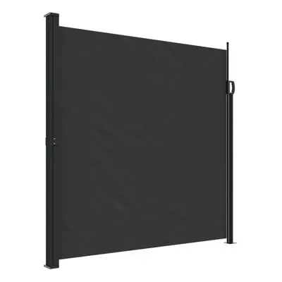 vidaXL Retractable Side Awning Outdoor Privacy Screen Shade Black 200x300 cm