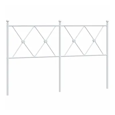 (140 cm) vidaXL Metal Headboard Bedroom Home Bed Header Bed Headboard White cm