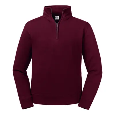 (4XL, Burgundy) Russell Mens Authentic Quarter Zip Sweatshirt