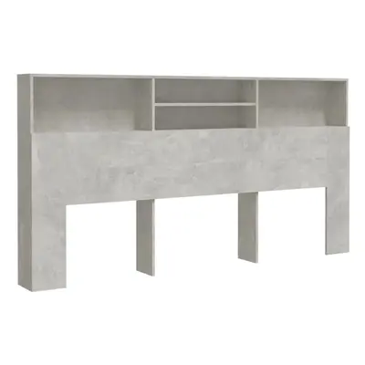 (concrete grey) vidaXL Headboard Cabinet Bedroom Bookcase Backboard Bed Header Storage Cabinet