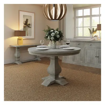 1.2M Round Limewashed Dining Table Solid Reclaimed Pine Furniture