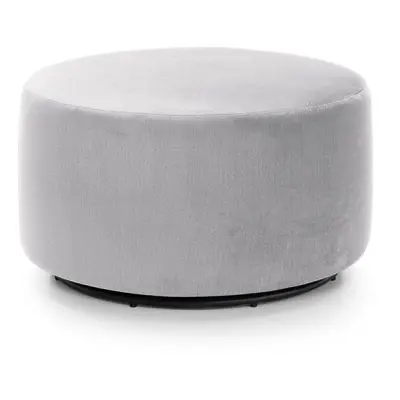 (Light Grey) Chicago Velvet Swivel Footstool