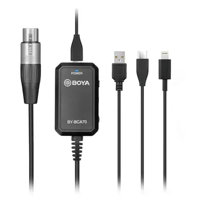 Audio Adapter Mic to Type-c USB-A for Lightning XLR Microphones to PC Mobile Devices for iOS And