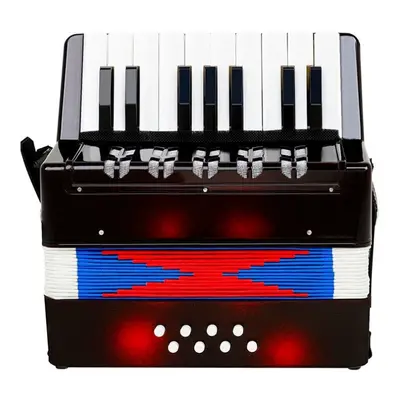 17 Key Bass Accordion Musical Instrument Accordion Beginner Adult Musical Instrument Deep coffee