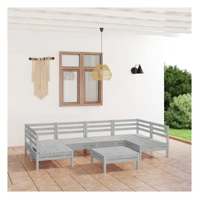 vidaXL Garden Lounge Set Outdoor Lounge Set Piece White Solid Wood Pine