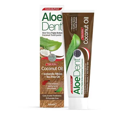 Aloe Dent Aloedent Aloevera Triple Action Coconut Fluoride Free Toothpaste 100ml X