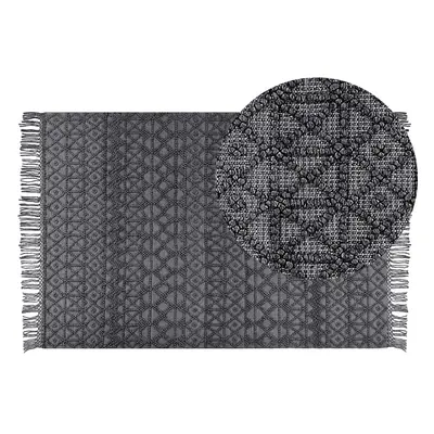 Area Rug x cm Black ALUCRA