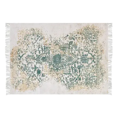 Vintage Area Rug x cm Beige and Green BOYALI