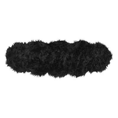 Faux Sheepskin Rug Black MAMUNGARI