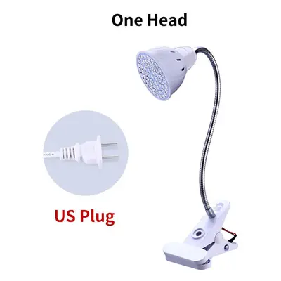 (One head -US Plug, leds) Phytolamp Full Spectrum LED Grow Light E27 Phyto Lamp for Plants Plant