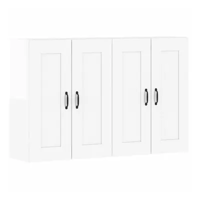 vidaXL Wall Mounted Cabinets Cupboard pcs High Gloss White Engineered Wood