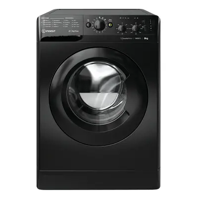 Indesit MTWC BK UK 8kg Washing Machine with rpm - Black - B Rated