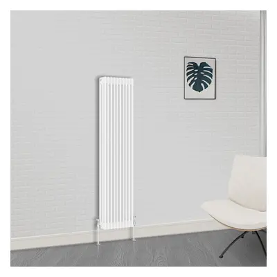 (1800 x 470mm-3 Column) NRG Traditional White Bathroom Cast Iron Radiator